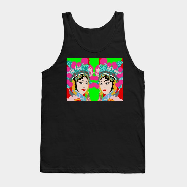 Cantonese Opera Twins #3 Tank Top by CRAFTY BITCH